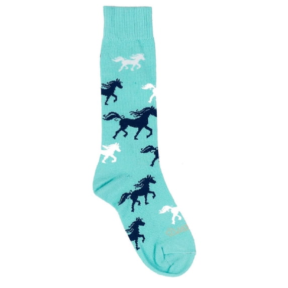 Ovation® Child Trot Up Sock (CHD Shoe 13 - 4 Crew, Mint/Navy/White)