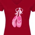 thumbnail image 4 of Inktastic Ballet Shoes, Ballet Slippers, Ballet Dance - Pink Women's V-Neck T-Shirt, 4 of 5