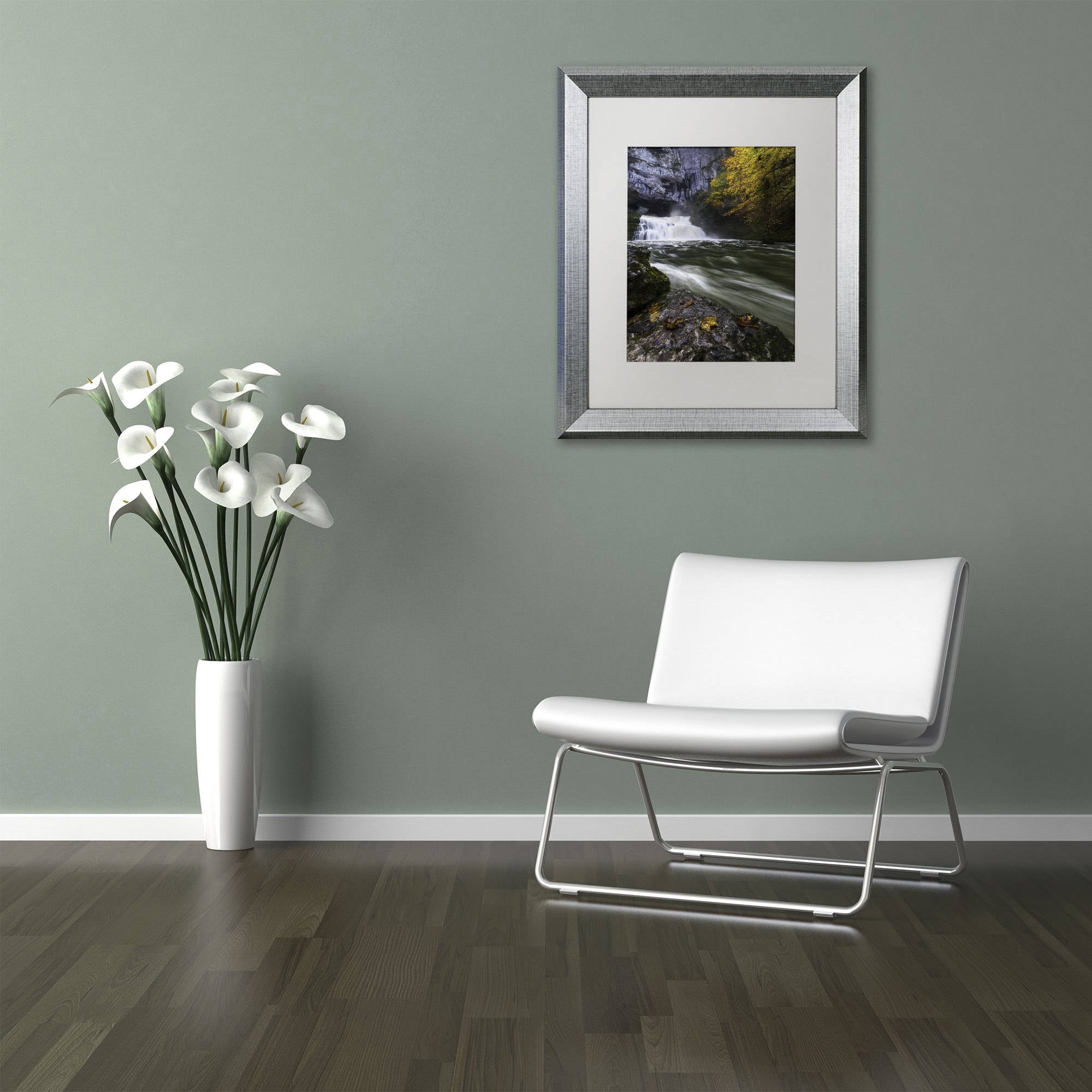 Trademark Fine Art "Perfect Harmony" Canvas Art by Mathieu Rivrin, White Matte, Silver Frame