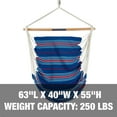 thumbnail image 3 of Bliss Hammocks Multi-Color Fabric Hammock Chair W/ Spreader Bar, 250 lb. Capacity, 3 of 15