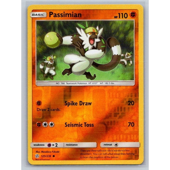 Passimian Common Reverse Holo SM Cosmic Eclipse 125/236 English Trading Card