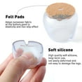 thumbnail image 2 of 16 Pcs Silicone Chair Leg Floor Protectors With Felt Prevent Scratches, 2 of 2