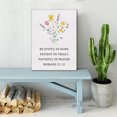 thumbnail image 4 of Inspirational Bible Verse Christian Wall Art Canvas Painting Print Framed Floral Romans 12:12 Scriptures Canvas Poster Sign for Home Office Decor (12x15 Inch), 4 of 5