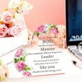 thumbnail image 2 of Boss Lady Gifts for Women Acrylic Boss Lady Office Desk Decor Inspirational Quotes Boss Birthday Gifts Boss Appreciation Keepsake and Paperweight for Female Leader (Flower), 2 of 7