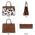 thumbnail image 5 of Wrangler Women Laptop Briefcase Tote Bag with Detachable Adjustable Strap, Cow-Brown, 5 of 7