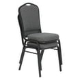 thumbnail image 2 of National Public Seating 9300 Series Deluxe Upholstered Banquet Chairs, Natural Graystone/Black, Pack Of 2 Chairs, 2 of 7