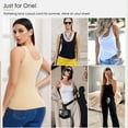 thumbnail image 5 of Women's Seamless Camisole Tank Top Wide Strap Vest Tummy Control Waist Undershirt Elastic S To 2X, 5 of 5