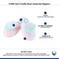 thumbnail image 5 of CTM Girl's Fluffy Heart Assorted Slippers, 5 of 5