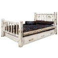 thumbnail image 5 of Montana Collection Queen Storage Bed w/ Laser Engraved Moose Design, Ready to Finish, 5 of 5