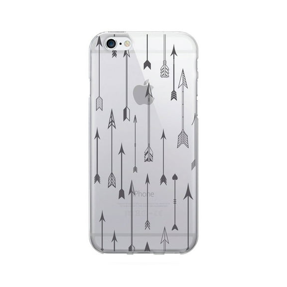 OTM Prints Clear Phone Case, Flying Grey Arrows - iPhone 6 Plus/7 Plus