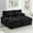 Black, variant on 70" Sectional Sofa Couch with 2 Movable Ottomans, Comfy Corduroy Upholstered Convertible Couch with Cup Holders and Armrest Storage, Deep Seat Oversized Loveseat for Living Room, Black