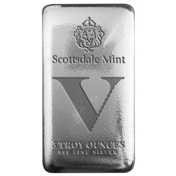5 oz .999 Fine Silver Cast Bar - Scottsdale Mint Imperium Collection V
