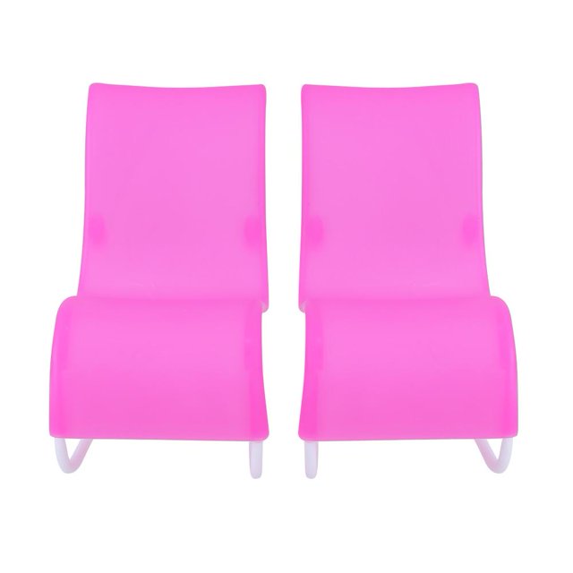 Mecedora de playa, tumbona, sala de estar, muebles de jardín para niñas, muñeca, 2 uds. Hugtrwg Para estrenar