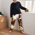 thumbnail image 5 of Yiaed Autumn Raccoon In Forest Print Teenagers' Lounge Pants, Loose PJ Bottoms, Long Pajama Pants for Men-Medium, 5 of 6