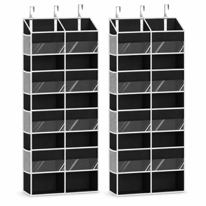 Black 5 Tiers Over The Door Hanging Organizer