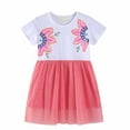 thumbnail image 1 of MIASHUI Robe d'Été à Fleurs pour Fille, Manches Courtes, Boho, Tout-Petit Enfant, Robes Décontractées, Blanc, 5-6 Ans, 1 of 6