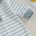 thumbnail image 6 of Bagilaanoe Newborn Baby Girl Boys Fall Jumpsuit Stripe Print Long Sleeve Bodysuit + Hat 3M 6M 12M 18M Infant Casual One Piece Romper, 6 of 7