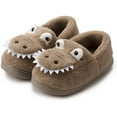thumbnail image 2 of Kids Boys Girls Cute Cartoon Gator?Slippers?Winter Warm?Furry Animal House Shoes?Toddler?Indoor Bedroom Shoe, 2 of 6