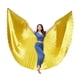thumbnail image 5 of Yuarrent Ala de danza del vientre con palo telescópico Disfraces para adultos Profesional Halloween Carnaval Festivales Accesorios Oro Oro 2piezas, 5 of 6