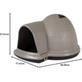 thumbnail image 4 of Petmate Indigo All-Weather Portable Medium Plastic Outdoor Igloo Dog House, 37.5"L For Dogs 20 to 50 lb, Taupe & Black, 4 of 7
