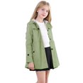 thumbnail image 3 of Chaqueta con capucha Betusline para niña, rompevientos, color verde, 4-5T, 3 of 7