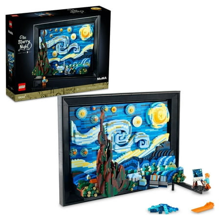 UPC: 0673419361941 | LEGO Ideas Vincent Van Gogh The Starry Night 21333 Building Blocks – Unique 3D Wall Art Home Décor Piece or Table Display with Artist Minifigure  Creative Building Crafts Set for Adults