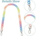 thumbnail image 6 of 2pcs Colorful Purse Chain Strap 23.31 Inch Acrylic Shoulder Bag Chain Strap Replacement Rainbow Color Acrylic Curb Handbag Chain Summer Bag Chain Decoration Accessories, 6 of 6