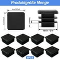 thumbnail image 2 of Tubing Post End Cap for Easy Install, Furniture Protection Square Tubing Plug, 8 Pieces Compressive Wear Proof Waterproof High-quality Plastic End Caps for Home or Outdoor Projects, 2 of 7