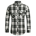thumbnail image 2 of NAFUU Mens Dress Shirts Fashion Men's Autumn Winter Casual Party Long Sleeved Plaid Lapel Comfortable Thick Warm Flannel Shirt With Pockets Stretch Comfort Tops, 2 of 4