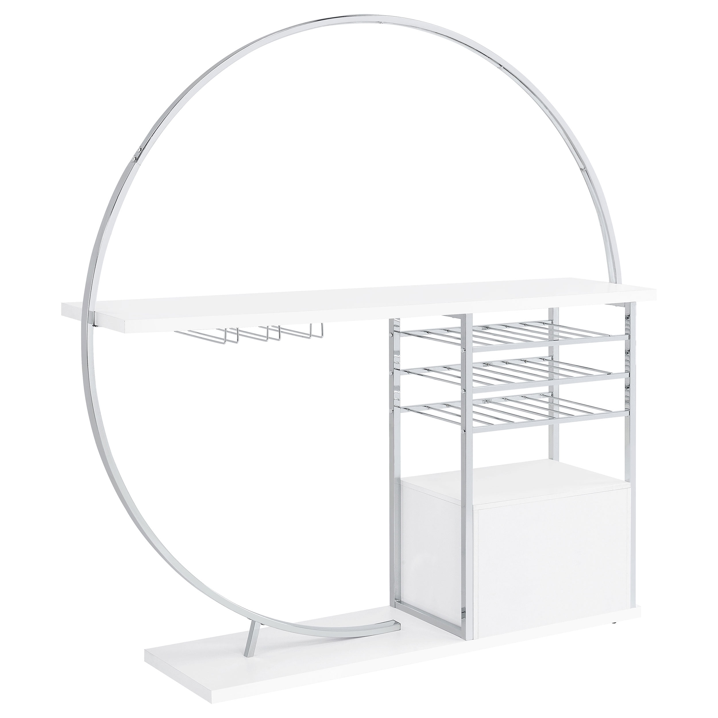 Casey White 2-Door LED Home Bar