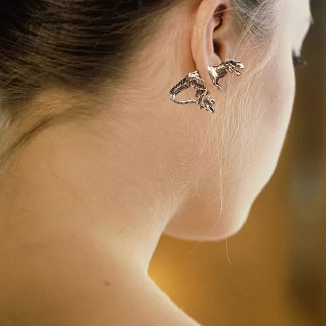 Three Dinosaur Small Animal Pierced Earrings for Unique Style and Statement