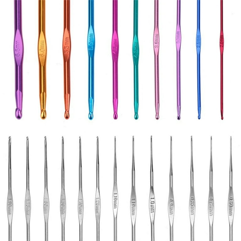 Yarniss Counting Crochet Hooks Set with Light, 11 Size Metal Lighted  Crochet Hooks with Case 
