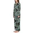 thumbnail image 2 of FORMRS Womens Pajama Set Long Sleeve Top and Pants with Pockets Soft Comfy Lounge Sleepwear, Sizes S-2XL, Mystic Crows Pattern, 2 of 7