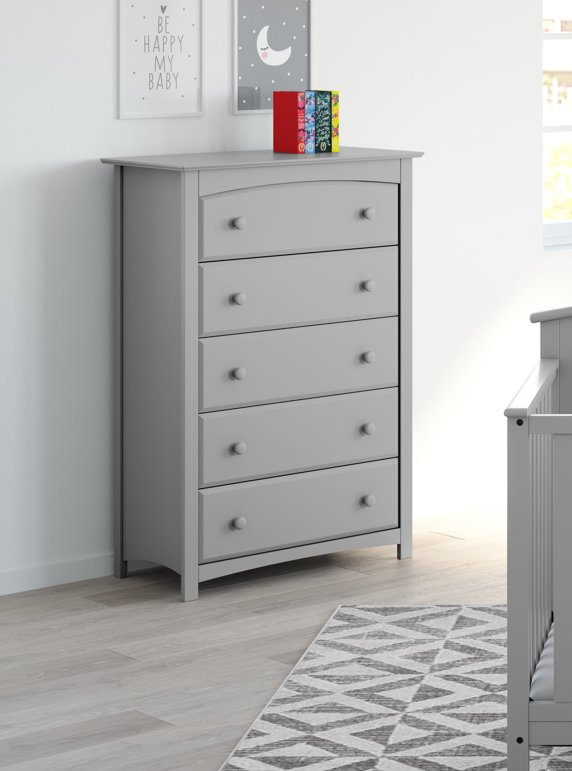 Storkcraft Kenton 5 Drawer Universal Dresser Cherry Storkcraft Kenton 5 Drawer Universal