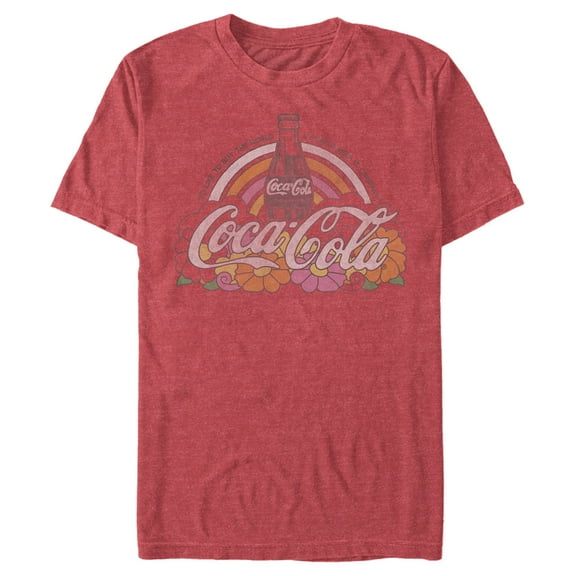 Men's Coca Cola Unity Rainbow Logo Graphic Tee Red Heather 2X Large
