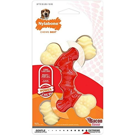 UPC: 0018214826507 | Nylabone Power Chew Dura Chew Double Bone Bacon Dog Chew Toys X-Large