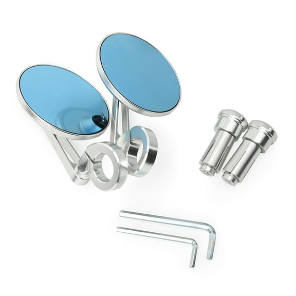 BIBABLYKE 7/8’’ Vintage Motorcycles Handlebar End Mirror Black Round for ATV Scooter Dirt Bike with 22mm 7/8'' Handlebar