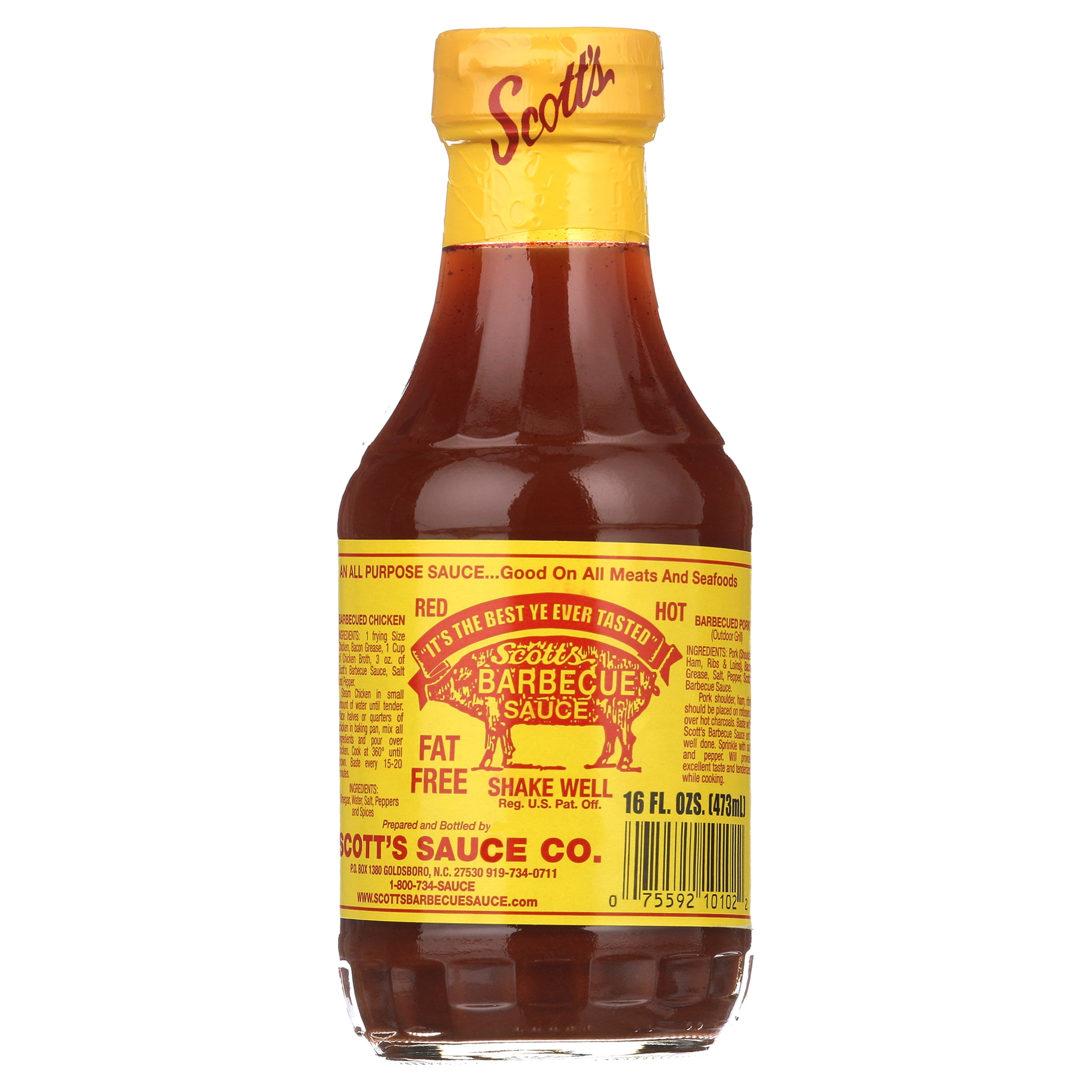 Scott&amp;#39;s Red Hot Barbecue Sauce, 16 fl oz - Walmart.com