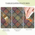thumbnail image 4 of Boho Mandalaboho Mandala Tiles Round Tablecloth 60 Inch, Decorative Holiday Home Party Table Cloth for Kitchen Dining Picnic Table Cover, 4 of 6