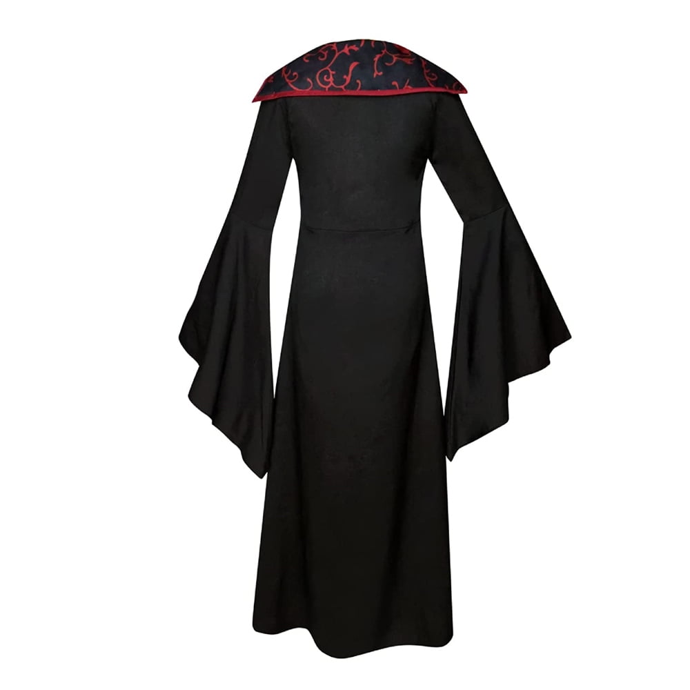 Fashion Halloween Vampire Costume Queen Long Maxi Dress Party Witch Costumes  Women Roleplay Goth Clothes Masquerade Party Cosplay From Haomaoo, $30.41