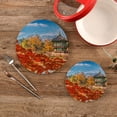 thumbnail image 2 of SKYSONIC Autumn Maple Landscape Pot Holders Trivets, 2 Pcs Heat Resistant Trivets, Cotton Thread Weave Mats for Hot Pads Pans Pot Bowl Teapot for Kitchen Decor, 2 of 7