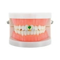thumbnail image 2 of Unique Bargains 1 Pc Fake Grills Hip Hop Faux Gemstone Teeth Grillz Gold Tone Green, 2 of 6