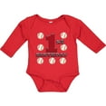 thumbnail image 3 of Inktastic First Birthday Baseball Boys Long Sleeve Baby Bodysuit, 3 of 5