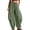 Green, variant on Women's Casual Harem Pants Drawstring Elastic High Waist Boho Slouchy Palazzo Pant Loose Wide Leg Comfy Baggy Lounge Trousers with Pockets