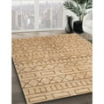 thumbnail image 2 of Ahgly Company Indoor Round Contemporary Bronze Brown Abstract Area Rugs, 8' Round, 2 of 6