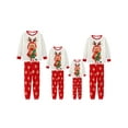 thumbnail image 2 of Family Matching Christmas Pajamas, Deer Pattern Crew Neck Long Sleeve Tops and Pants Sleepwear Set, 2 of 10