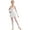 White, variant on Kids Girls Shiny Mesh Splice Figure Ice Skating Dress Hollow Back Sleeveless Ballet Dance Leotard Hot Pink 6