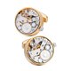 thumbnail image 1 of Qarigey 1 par de gemelos para hombre con movimiento de reloj, engranaje inamovible, gemelos pulidos, regalo de boda de negocios, dorado Accesorios de disfraces oro, 1 of 6