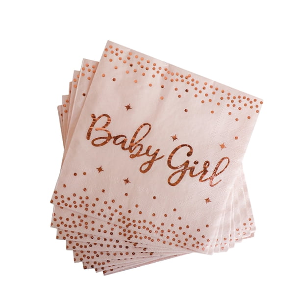 Injueey Vajilla desechable única y encantadora para cumpleaños de niña y fiesta de cumpleaños bien hecha feliz Kits de decoración para fiestas rosa rodado 13 pulgadas