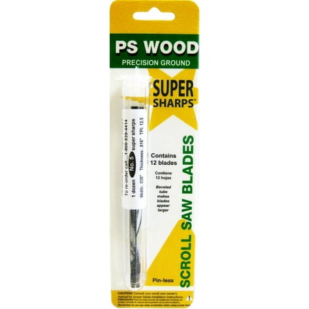 PS Wood Super Sharps - #5 Scroll Saw Blades
